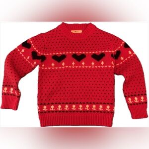 Vintage Red Heart Sweater for Kids